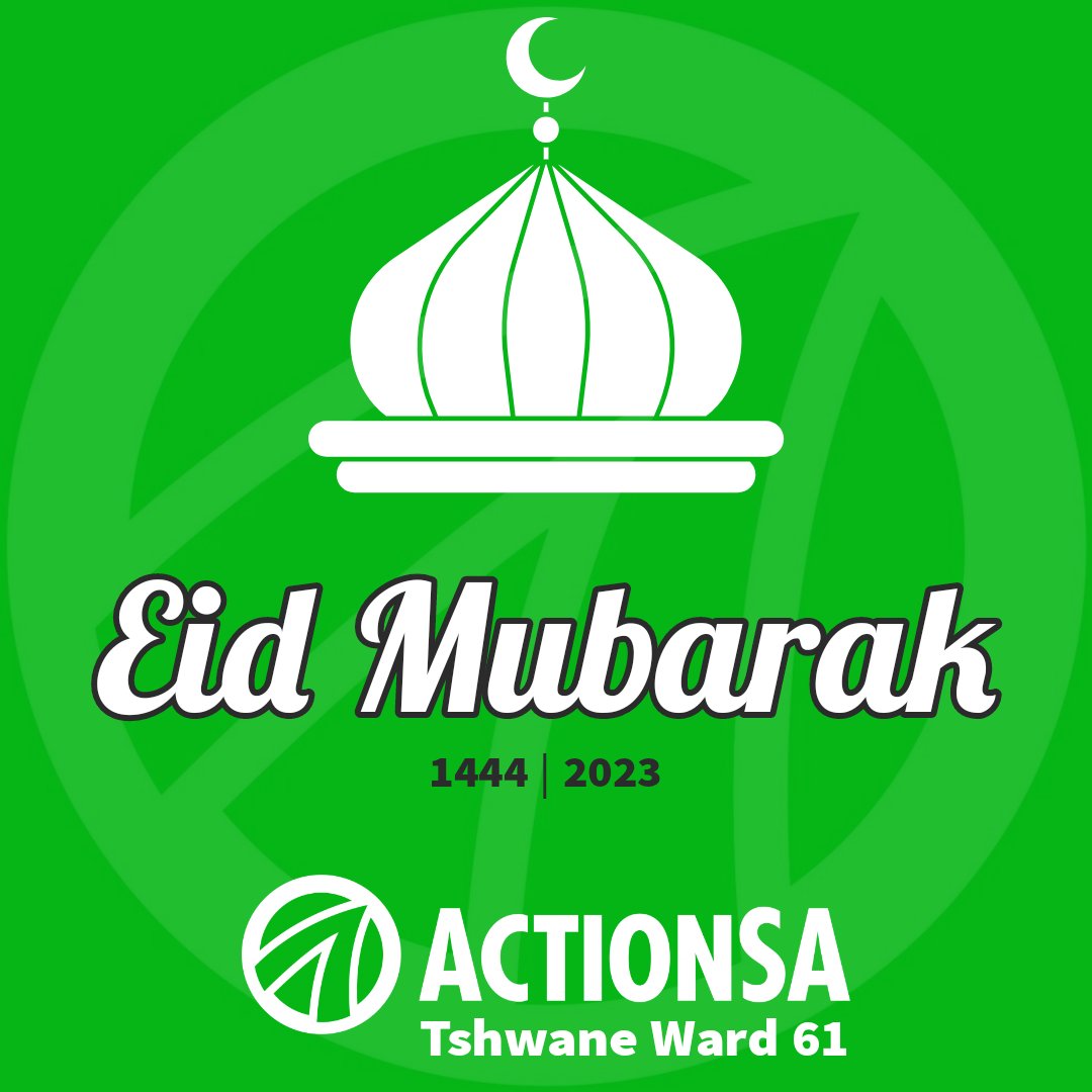 ActionSALaudium's tweet photo. Eid Mubarak to one and all. We pray that our country can heal and be a place of peace and prosperity for all 💚🇿🇦

@Action4SA @HermanMashaba @PrajayRamjee @laveshpillay @YusufIsmail26 @henriettefroh https://t.co/3XO0YGhNVS