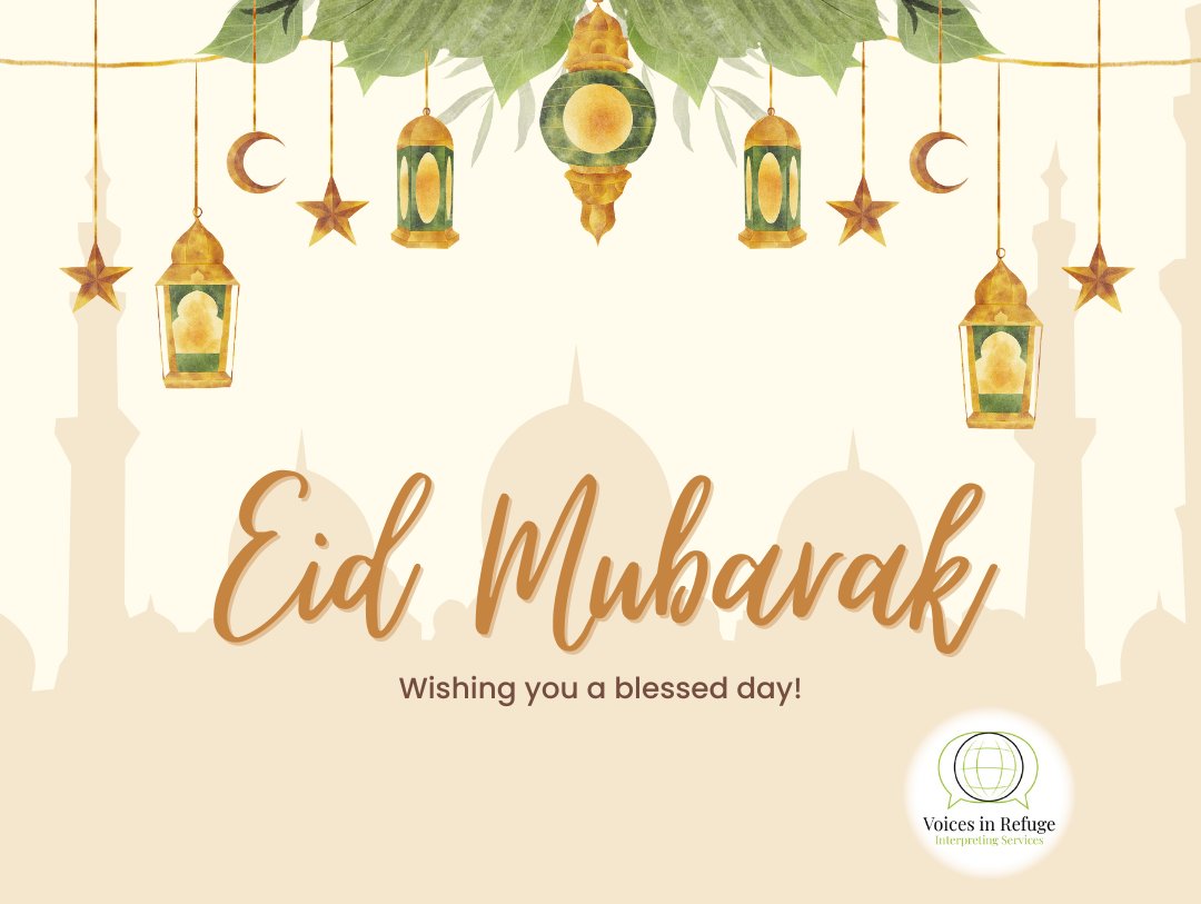 #EidMubarak  to our friends, colleagues and supporters!

Wishing you all a blessed day from Voices in Refuge!