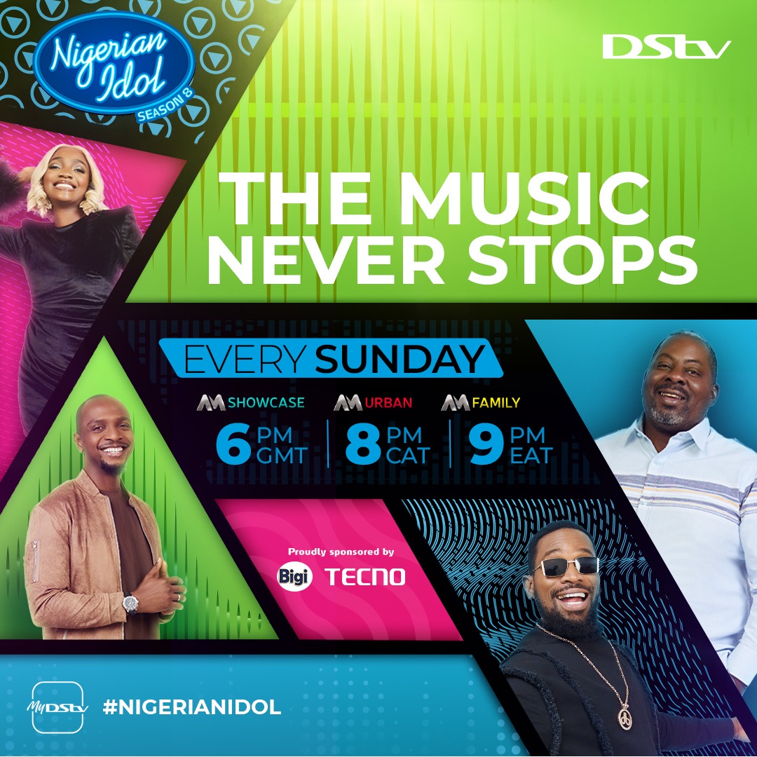#NigerianIdol is back this Sunday 9:00 pm on #AfricaMagic, #AfricaMagicUrban & #AfricaMagicFamily❗🤩

Tune in and keep up with the budding talent in the West. 😉