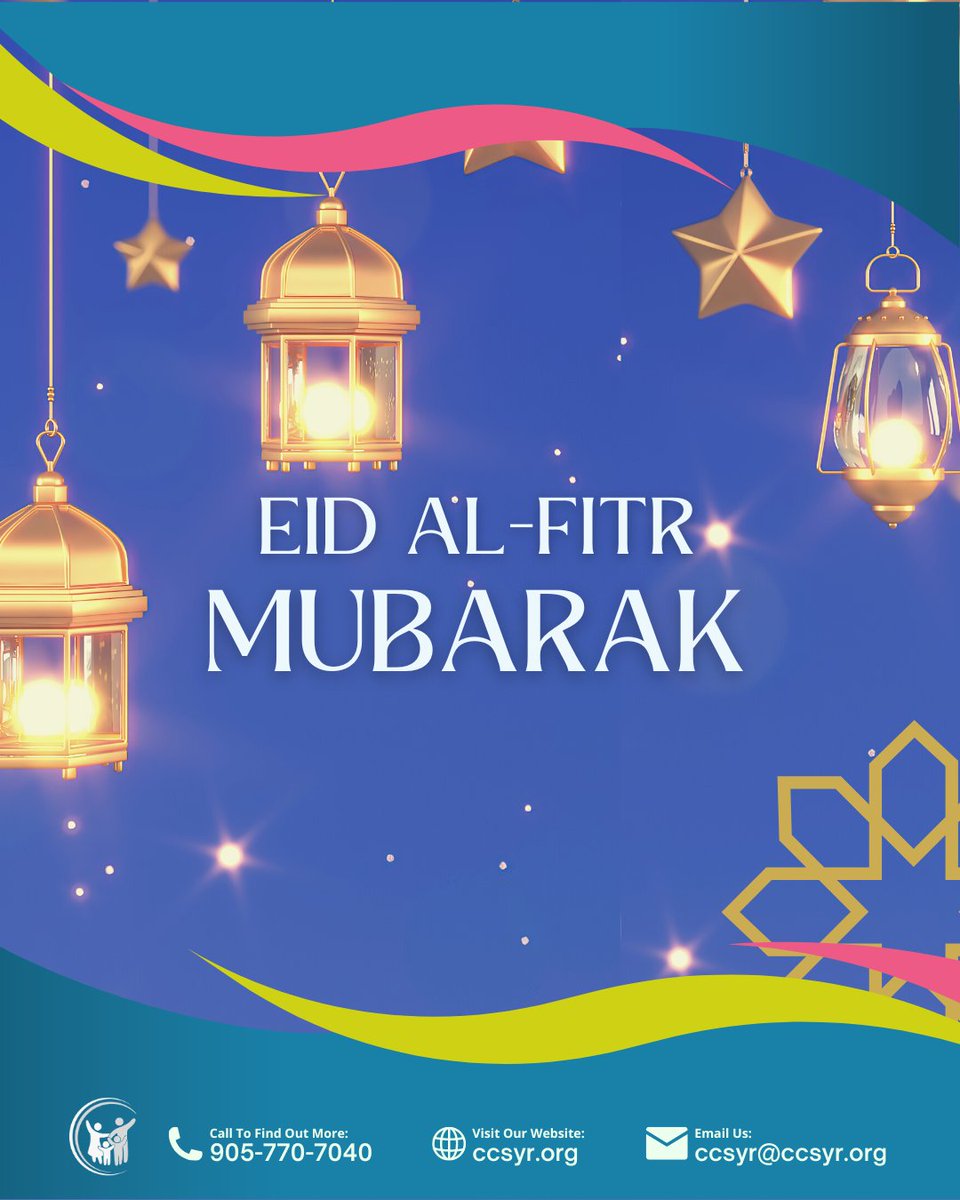 Eid Mubarak!
May the joyous occasion of Eid Al-Fitr fill your heart with happiness, peace, and blessings.
#ccsyr #ccsyrorg #settlementservices #counsellingservices #employmentservices
#EidMubarak #EidAlFitr #HappyEid #CelebratingEid #BlessedEid #JoyfulEid #MuslimFestivals