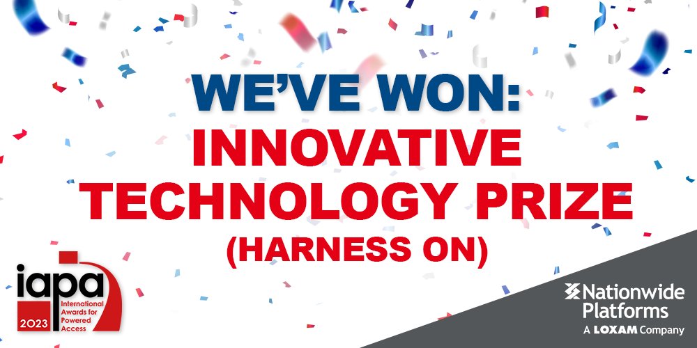 Congratulations to our Blue Sky Team - our latest safety innovation, Harness ON won the Innovative Technology Prize at last night’s IAPA Awards! Harness ON is an intelligent anchor point that stops the MEWP’s operation until the operator attaches their harness carabiner. 🎉