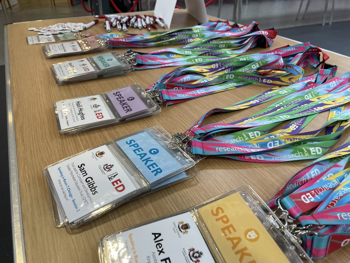 We are ready! 🤩🥳 #totebags

See you in the morning! 

Check out the lanyards 👀

<a href="/GSTSchools/">Great Schools Trust</a> @ShaneIerston @KSharpKLA <a href="/tombennett71/">Tom Bennett OBE</a>