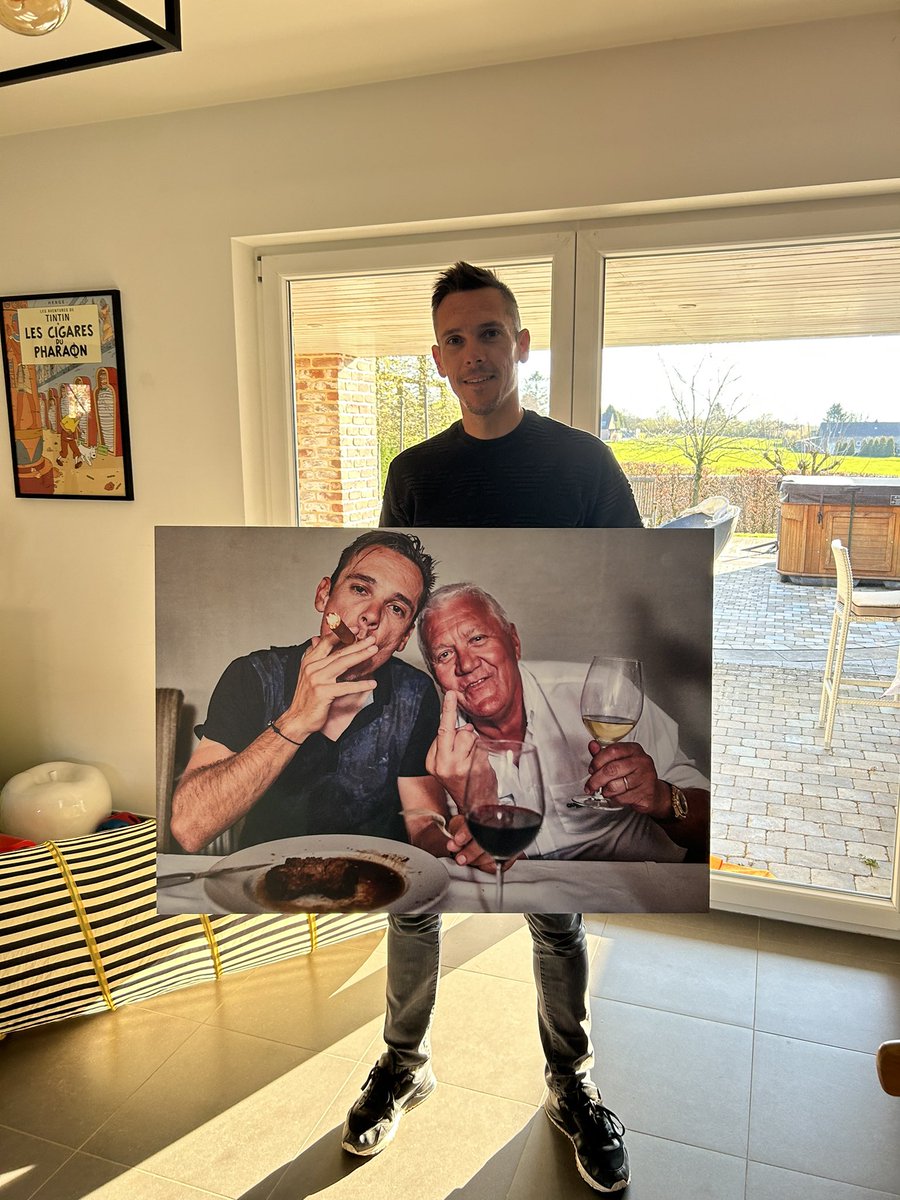 Always nice to meet the godfather of cycling <a href="/PatLefevere/">Patrick Lefevere</a> . Thanks #sigfrit for the picture!