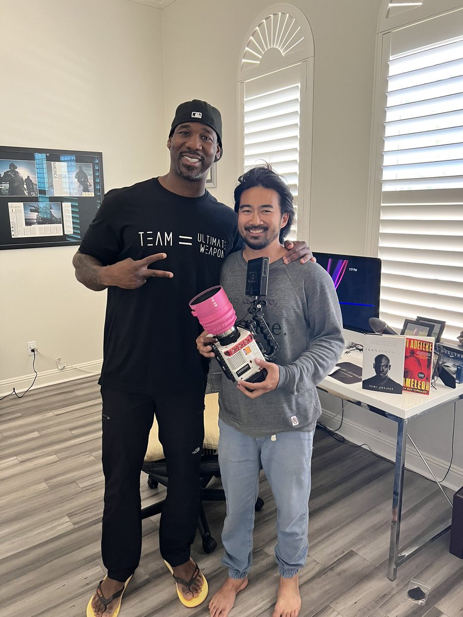 RemiAdeleke's tweet photo. Working on a dope Doc on that RED with Cinematography Genius, Neil Fernandez 🎥🎥🎥
#HeroDoc #filmmaker #Producer
Oh and get yourself those Kejo shirts I’m rocking!!! https://t.co/oKV5lMFpA3