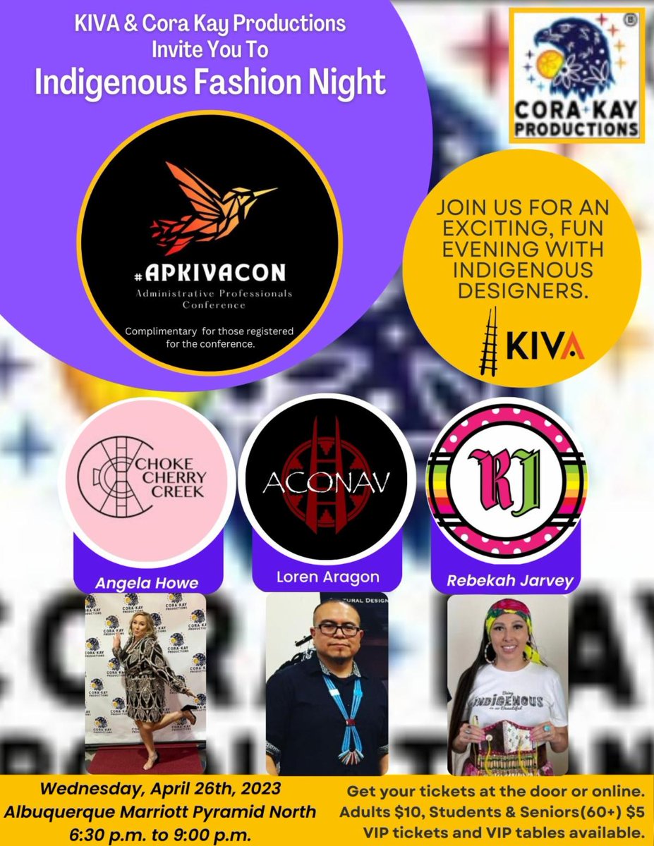 KIVAInstitute's tweet photo. Join us for an evening of celebrating Indigenous Designers who are making their mark in the native fashion industry. VIP seatin
https://t.co/F9hUgXgccV https://t.co/Lt8GIQmP9H