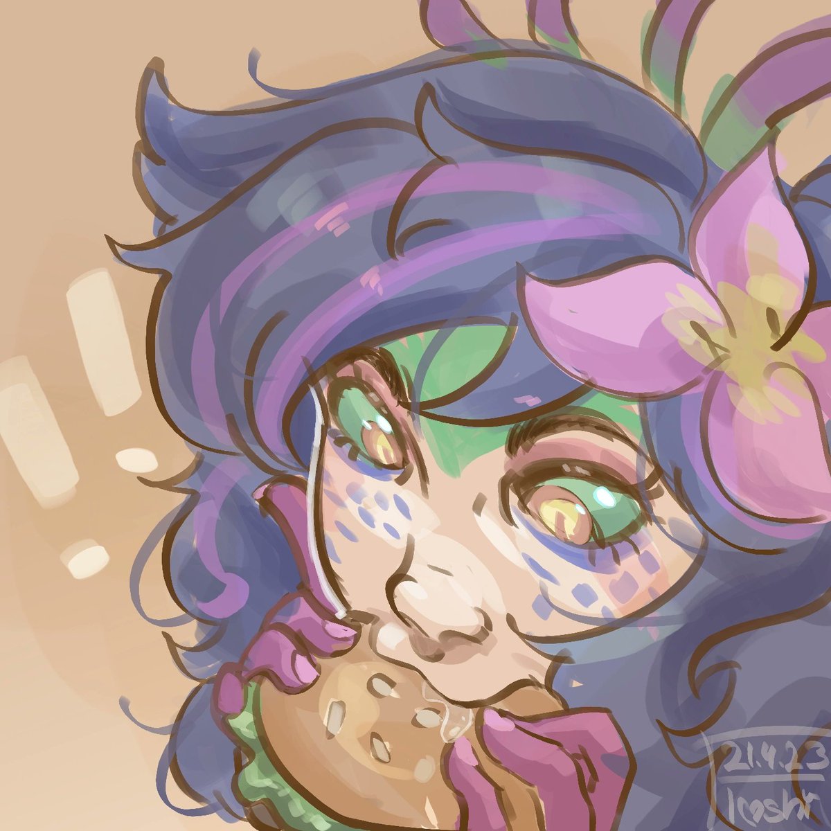 loshitea's tweet photo. Hamburger 
#LeagueOfLegends #LeagueOfLegendsFanArt  #neeko https://t.co/0mc71UKeEO