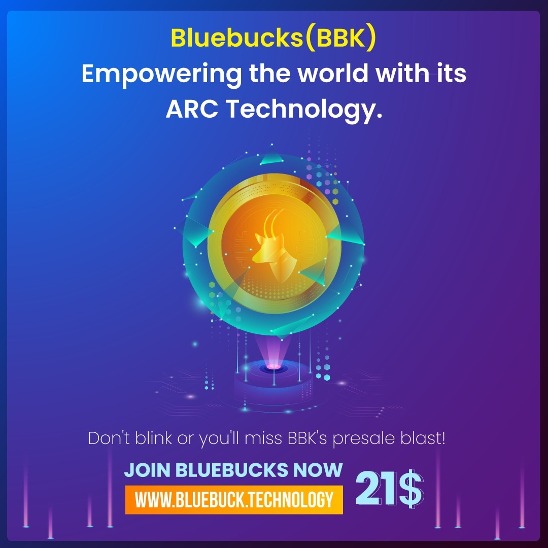 BluebuckCoins's tweet photo. Unlock the Power of Arc Technology with Bluebucks.
Join the Pre-sale on https://t.co/qC10LB7ULD
#Bluebucks #cryptocurrency #cryptonews #bitcoinnews #ethereum #trending #blockchaintechnology #cryptotrading #blockchainnews #blockchain #nftmarketplace #nft #coinmarketcap #coins https://t.co/lXnk4Zy4P9