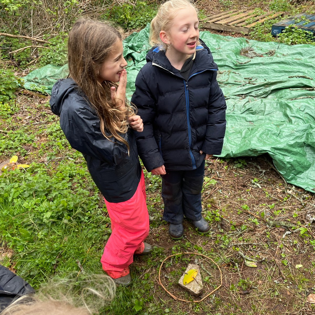 HambrookSchool's tweet photo. #Hambrook4 had their first #hambrookforestschool session today. We had a great time creating our own protectors! https://t.co/U5K1CxQCup