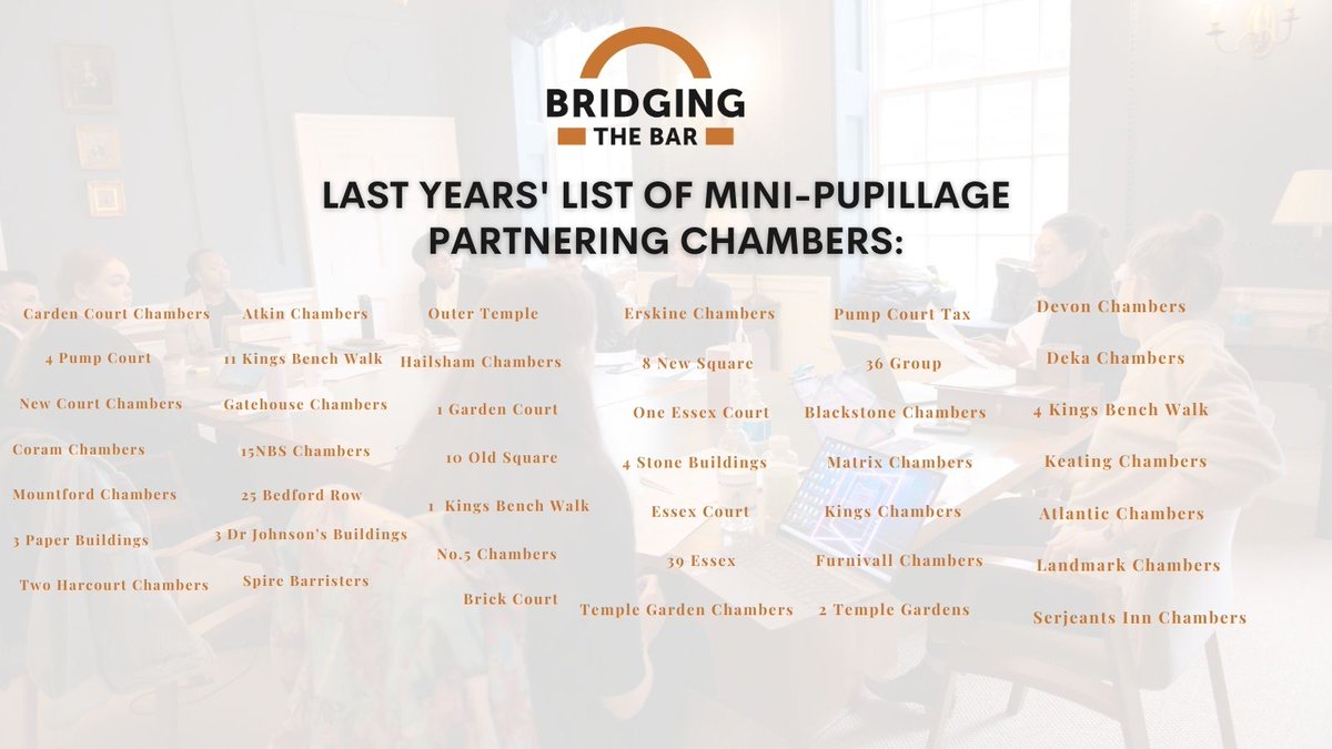 Our Bridging The Bar Academy 2023/24 Applications will launch in ONE WEEK on the 1st of May 2023!

You can check out our Applicant Guide for information and support regarding the Application Process, or sign up for our online Q&amp;A on 12th May, here:
lnkd.in/d_hBemxK

#law