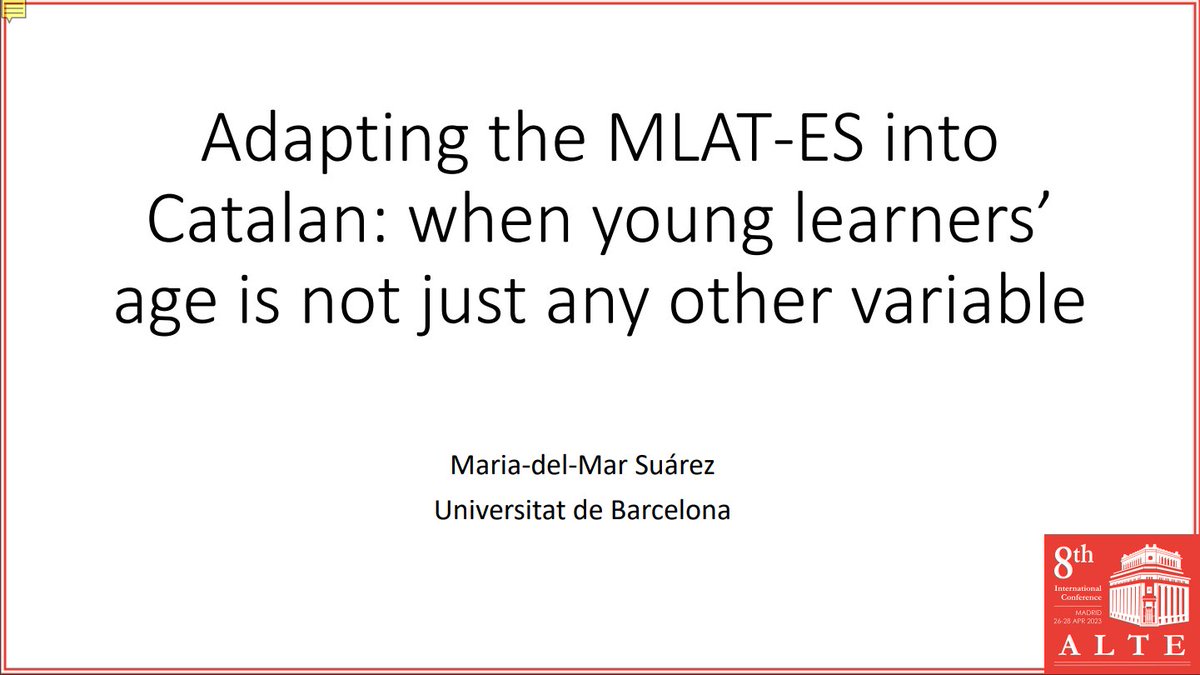 mmarsuarez's tweet photo. Next week I'll be in spirit in Madrid https://t.co/nYq5UCe4e1 presenting this paper https://t.co/YBcjF2MeNF #ALTEIntConf
@GRAL_BCN @elldcem https://t.co/xiPtCWYIab