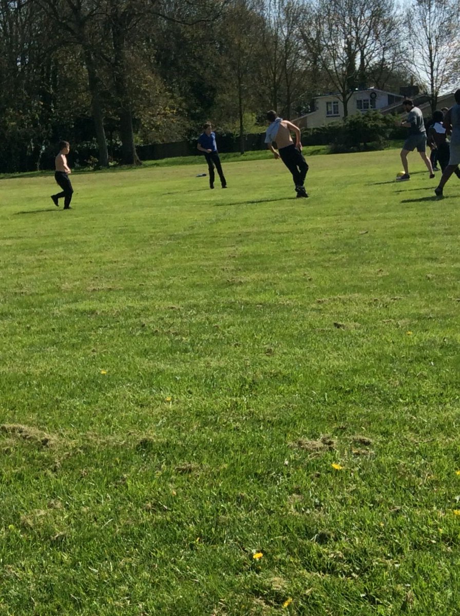 Notton_House's tweet photo. Well-Being Footie!: The sun was shining, the field had been mowed, and staff and students took the opportunity for a short game of well-being footie. It's not just football; it's football at NHA!  https://t.co/qBwEnzyCxR https://t.co/FzHCnTQS2B