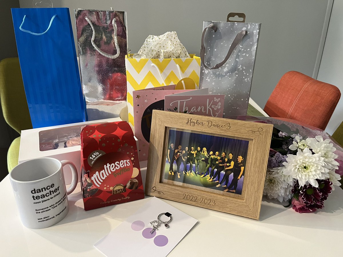 Thank you so much to my lovely Higher Dance class and some S6 leavers for the thoughtful gifts 💗I will miss teaching you, and I wish you the best of luck with your future! 💫