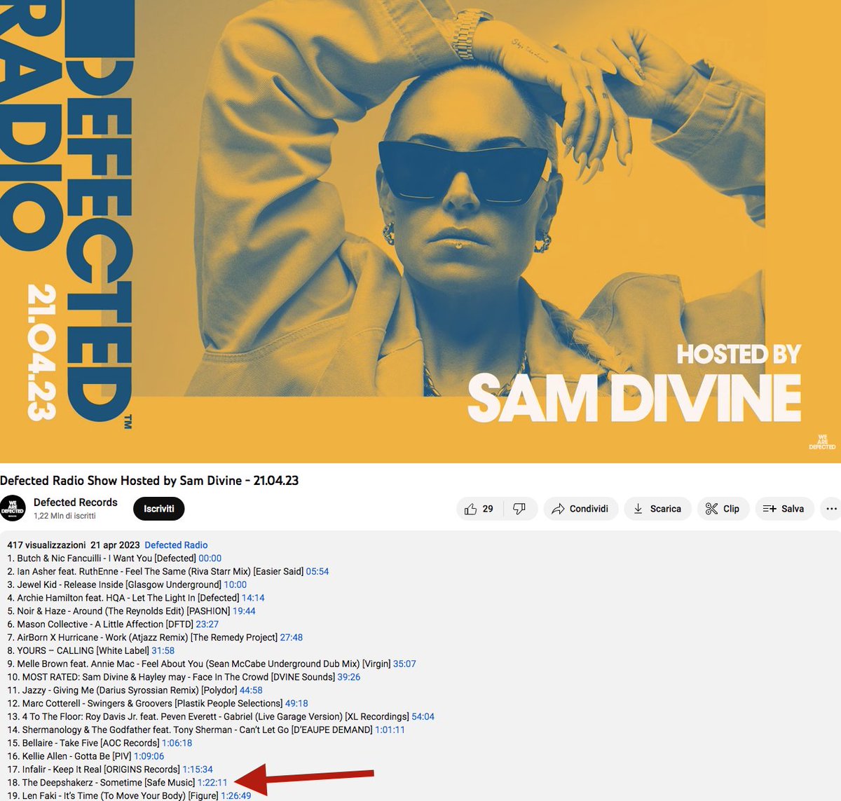 The Deepshakerz (@deepshakerz) on Twitter photo Thanks again to <a href="/samdivine/">▼ Sam Divine ▼</a> and all <a href="/DefectedRecords/">Defected Records</a> team for support our msuic (with our last release SOMETIME) in their radioshow...thank you so much for the love 🙏
- youtube.com/watch?v=sIdtkU… Thanks again to <a href="/samdivine/">▼ Sam Divine ▼</a> and all <a href="/DefectedRecords/">Defected Records</a> team for support our msuic (with our last release SOMETIME) in their radioshow...thank you so much for the love 🙏
- youtube.com/watch?v=sIdtkU…