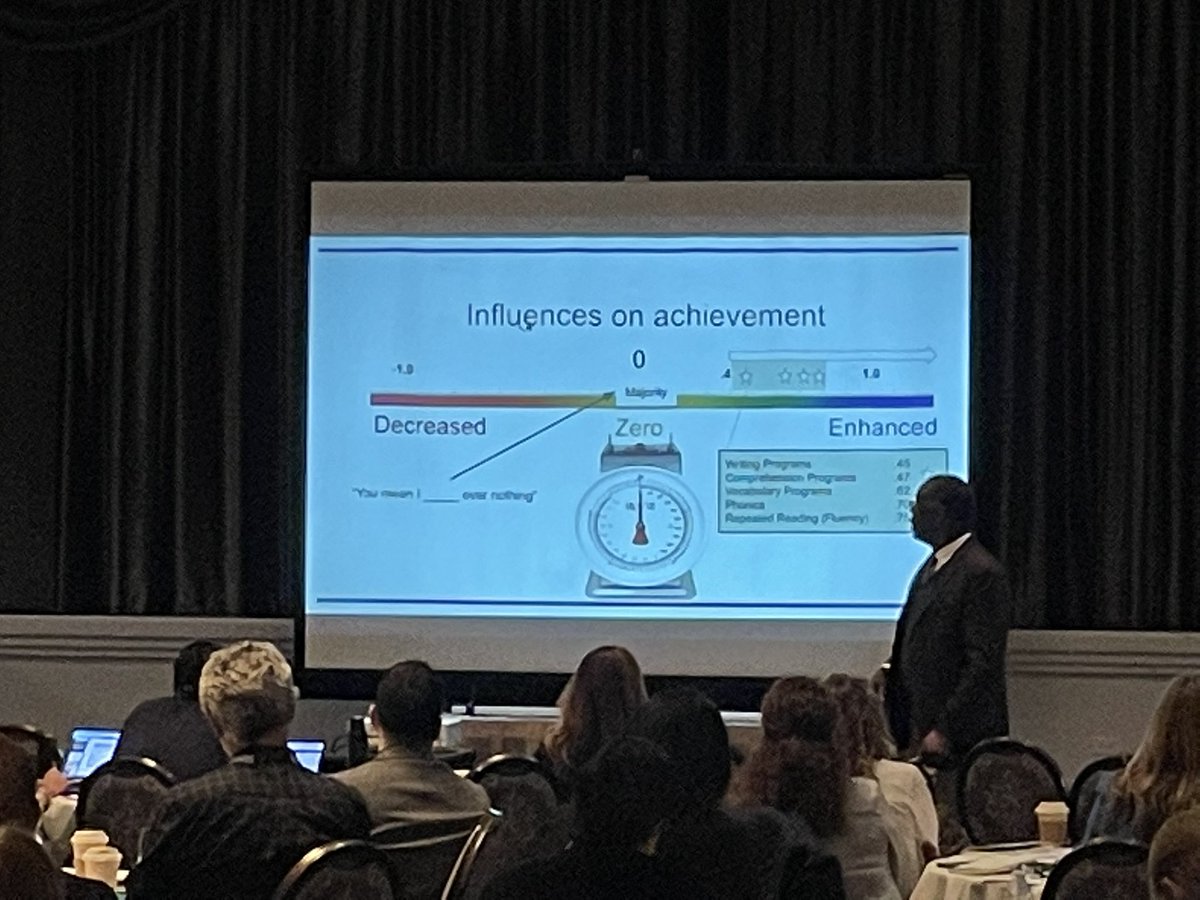 ZywickiR's tweet image. .@KJWinEducation reviewing the research on phonics instruction. according to Hattie a .7 statistical effect size. Literacy is a civil right! Time to act for #ALLkids!