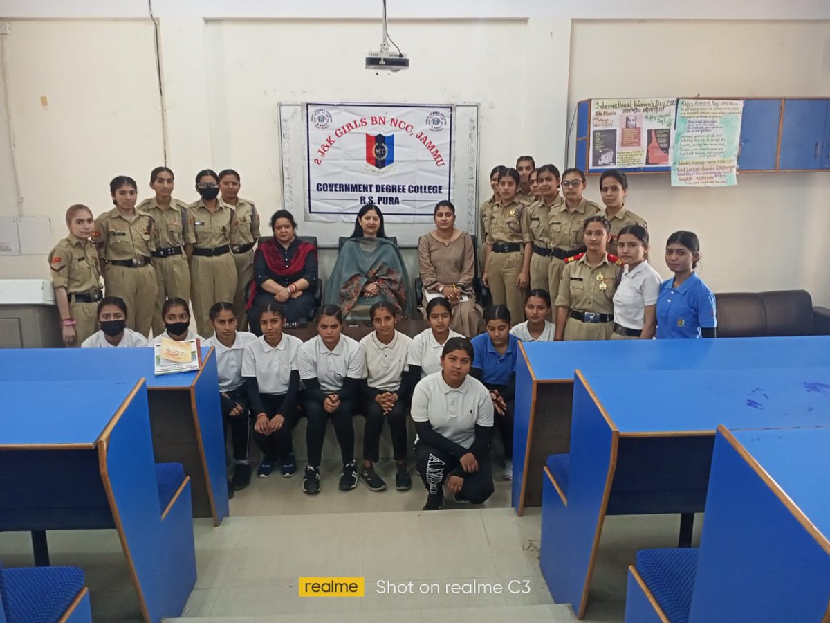 GDC_RS_Pura_NCC's tweet photo. 2 J&amp;K Girls Bn. NCC, Jammu of GDC RS Pura in an academic collaboration with Y20 (Youth-20, an engagement group of G-20), organised Y20 Talk on one of the Y20s agenda/theme, Peacebuilding and Reconciliation: Ushering in an Era of No War.
 @DteJKL 
@HQ_DG_NCC 
@prodefencejammu https://t.co/Kh4HyHytli