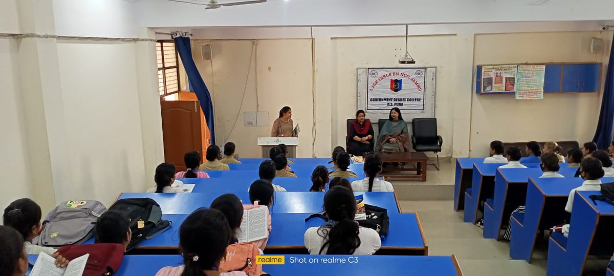 GDC_RS_Pura_NCC's tweet photo. 2 J&amp;K Girls Bn. NCC, Jammu of GDC RS Pura in an academic collaboration with Y20 (Youth-20, an engagement group of G-20), organised Y20 Talk on one of the Y20s agenda/theme, Peacebuilding and Reconciliation: Ushering in an Era of No War.
 @DteJKL 
@HQ_DG_NCC 
@prodefencejammu https://t.co/Kh4HyHytli