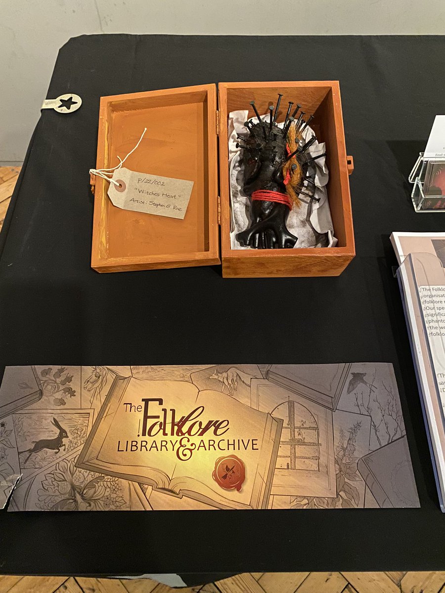 LibraryFolklore's tweet photo. Find us on the ground floor corridor at the @RAMMuseum in Exeter tonight for their #RAMMLates event with a selection of folk magic charms and protective items related to witchcraft https://t.co/J4W2V5pXGb