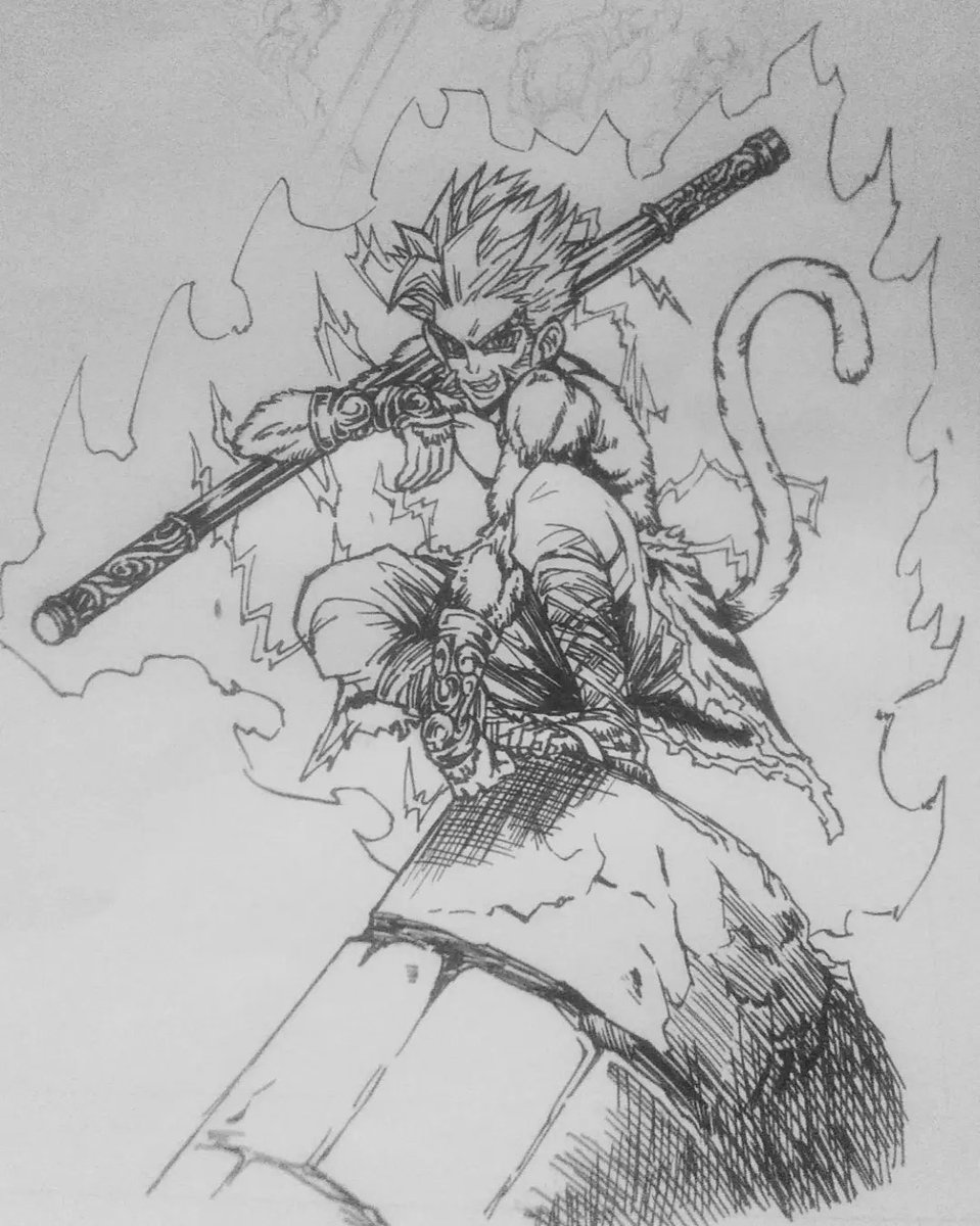 Miteaux2's tweet photo. #DBREDRAW
#supersunwukong
#dbz #dbs #DBS92 #monkeyking #sunwukong #journeytothewest #supersaiyan #greatsage #greatape #greatsageequaltoheaven #greatsageequalingheaven #drawingpractice #drawinyourstyle #ink #inking #inkingpractice https://t.co/qN0l7mvhUq