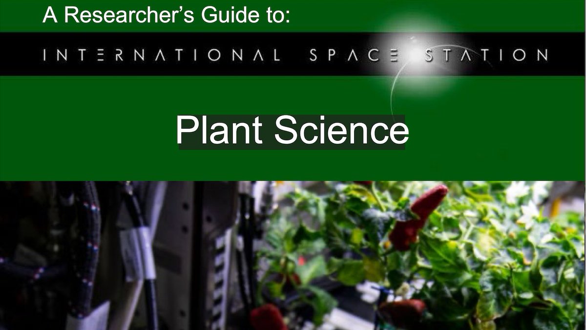 astrobiology's tweet photo. NASA Space Station Researcherโs Guide to Plant Science https://t.co/xSudxSmxyb #astrobiology #spacebiology #spaceag #ISS #spacestation #microgravity https://t.co/oliaXJGSAN