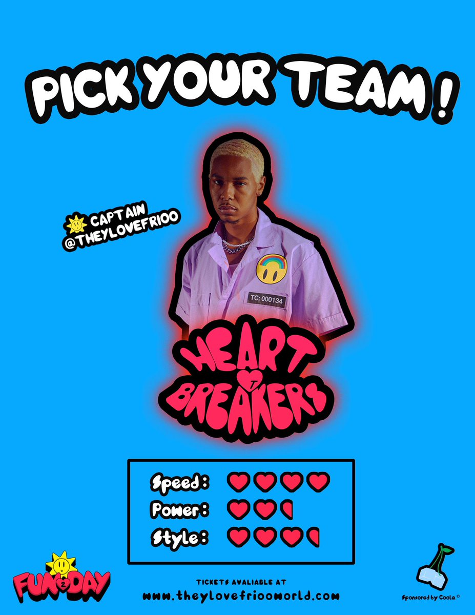 theylovefrioo's tweet photo. Get ready to choose your side for Funday 2! Will you join the stylish 😎 Heartbreakers with Theylovefrioo, or the dominant 💪🏽 Vigilantes led by @shutupmell1 and @smoothlikejus ? Secure your spot with team add-ons - link in bio! #Funday2 #Heartbreakers #Vigilantes https://t.co/Giw9p4SniS