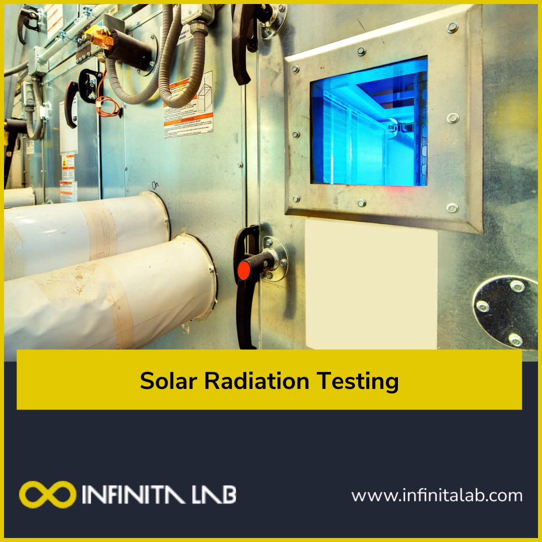 infinitalab's tweet photo. Solar radiation testing involves understanding the thermal and photochemical degradation effects of sunlight on materials and components. 

#ourservices #solarradiation #testing #solarradiationtesting #materials

Learn more about our service here: https://t.co/A5o8gAdD6H https://t.co/DEsxAK5Uif