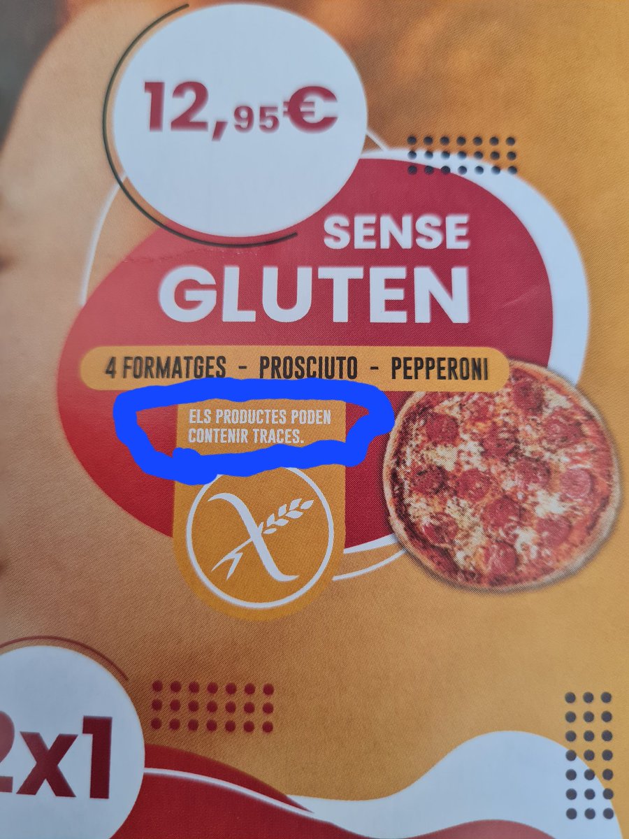 jgandiam's tweet photo. Yo es que veo esto en #maipizzaIgualada y me indigno...@FACEceliacos y @celiacscat https://t.co/kPIlkq5wKK