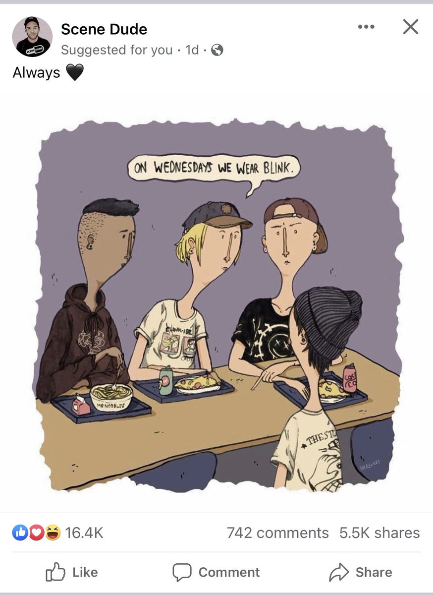 in 8th grade i wore my Pop Disaster 2003 shirt every wednesday for the whole year