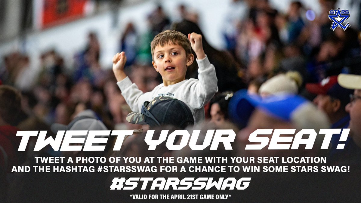 LincolnStars's tweet photo. Want your chance at some signed Stars swag at tonight's game? Tweet a photo of you and your seat location to the hashtag #StarsSwag for your chance to win! https://t.co/zqjPiXRV3G
