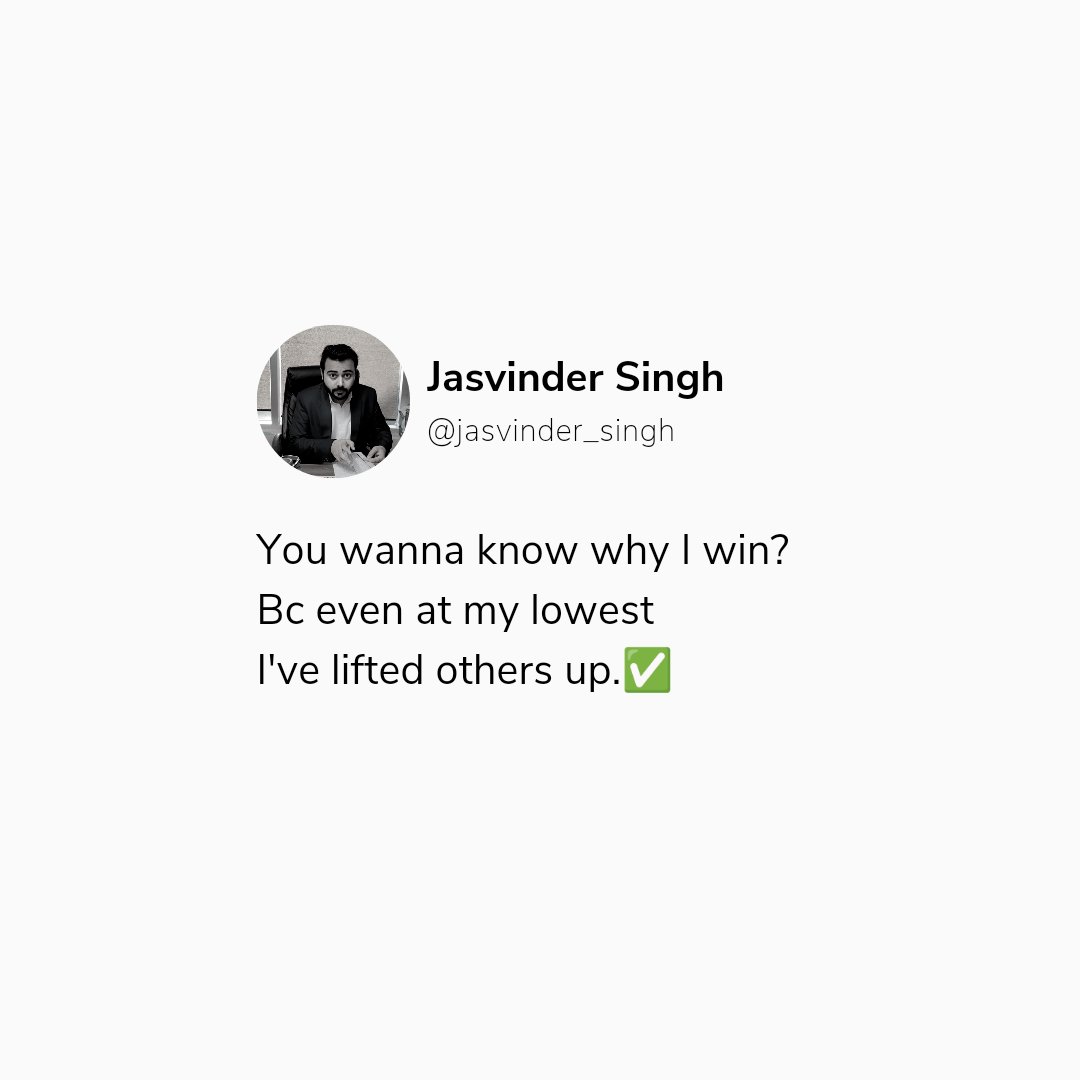 DoctorJasvinder's tweet photo. #liftupothers #winning #win #motivation #success #fitness #love #money #winner #games #sports #game #goals #entrepreneur #playing #follow #authorisunknowntome #wfg #doctorjasvinder #qotd https://t.co/LFXw44y2oJ