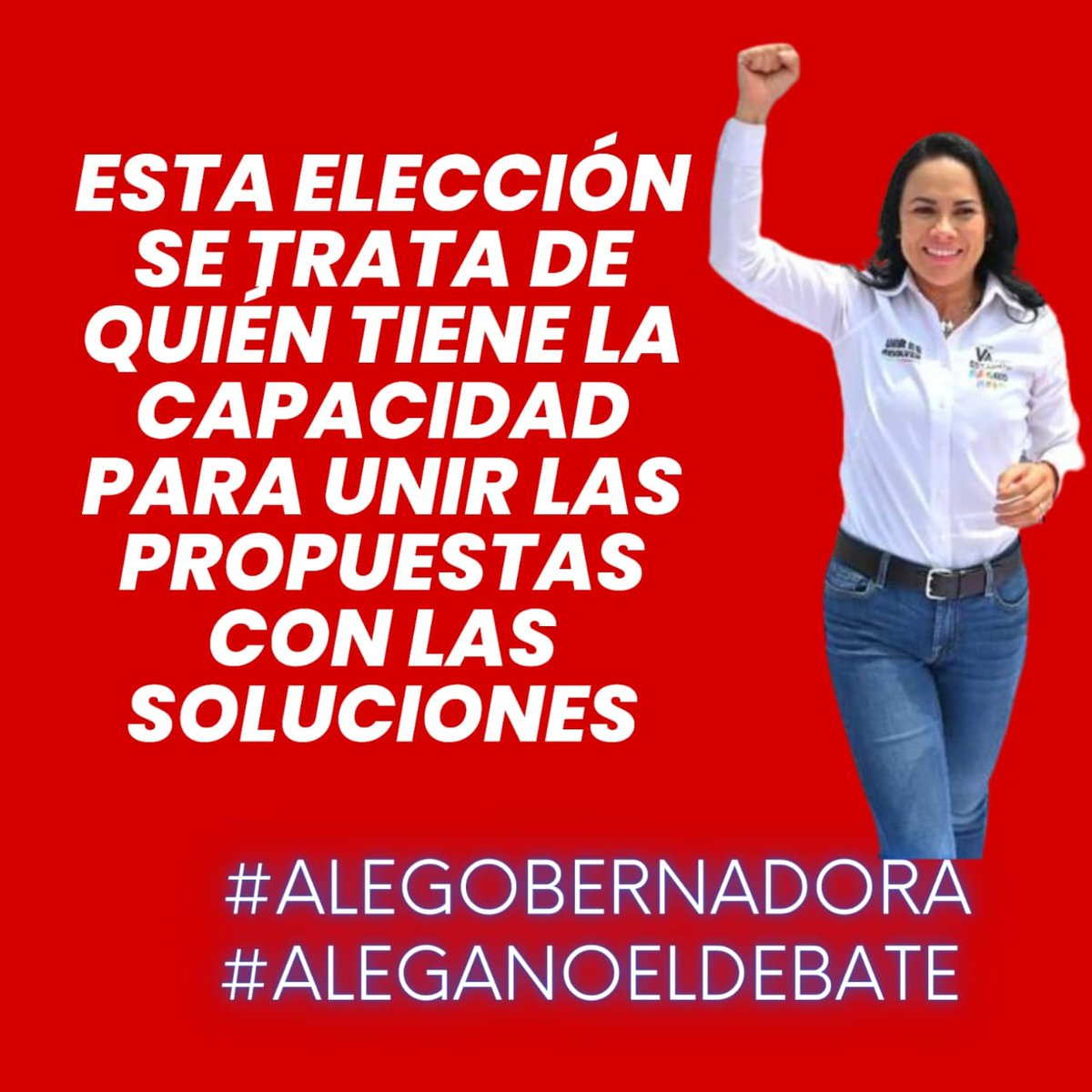 #AleGanoElDebate2023 
#AleGobernadora 
#AleDelMoral