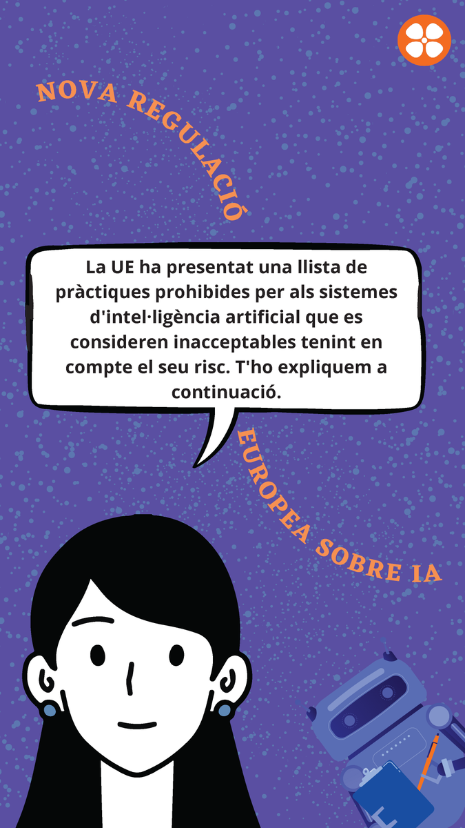 albert_sabater's tweet photo. Ara fa uns mesos la @alicia_demanuel i jo vam confeccionar una infografia sobre llista de sistemes d'IA considerats inacceptables segons la proposta de regulació de la @EU_Commission
Sabeu els conceptes clau?
#manipulacio
#explotacio
#puntuaciosocial
#vigilanciabiometrica
1/2 https://t.co/CrVhiN7N3q