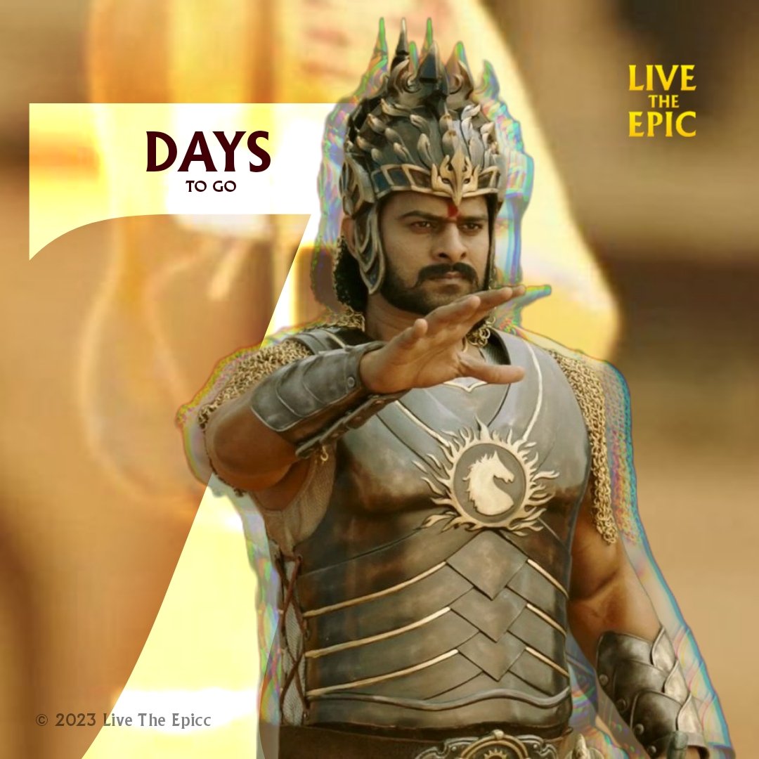LivetheEpicc's tweet photo. The promise will be kept even after 5 years and will go onnn....💥⚡

Just '7' more days to go for the Mega Euphoria of #Bahubali2..🤞🏻❤️‍🔥

Follow and support @LivetheEpicc to experience the never before Bahubali Fan saga.. https://t.co/PoyrcXALcV