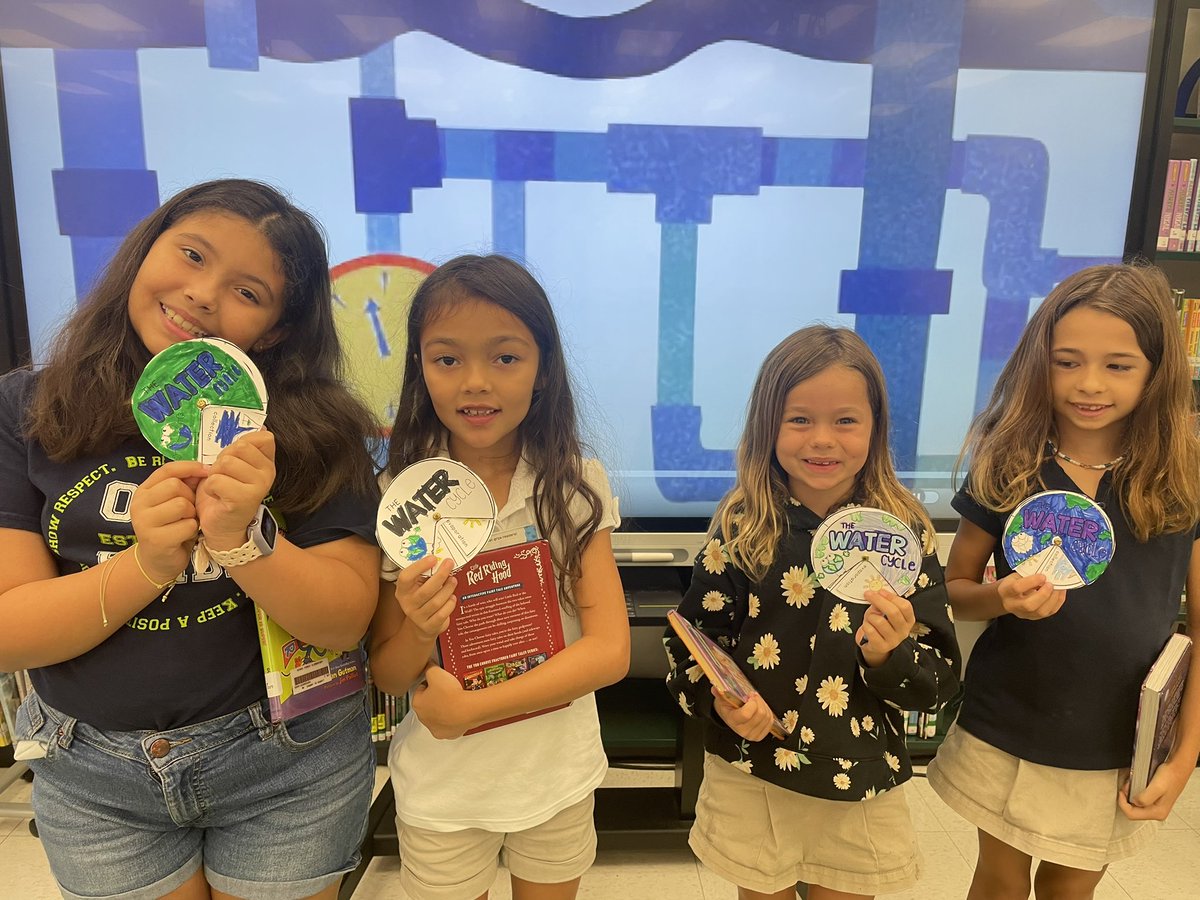 EpsteinCaroline's tweet photo. Celebrating Earth Day with this beautiful book and water cycle activity @BinksForestES @emapbc @LibraryCurrent @pbcsd #lovemylibraryPBCSD https://t.co/NqAB3BGarq