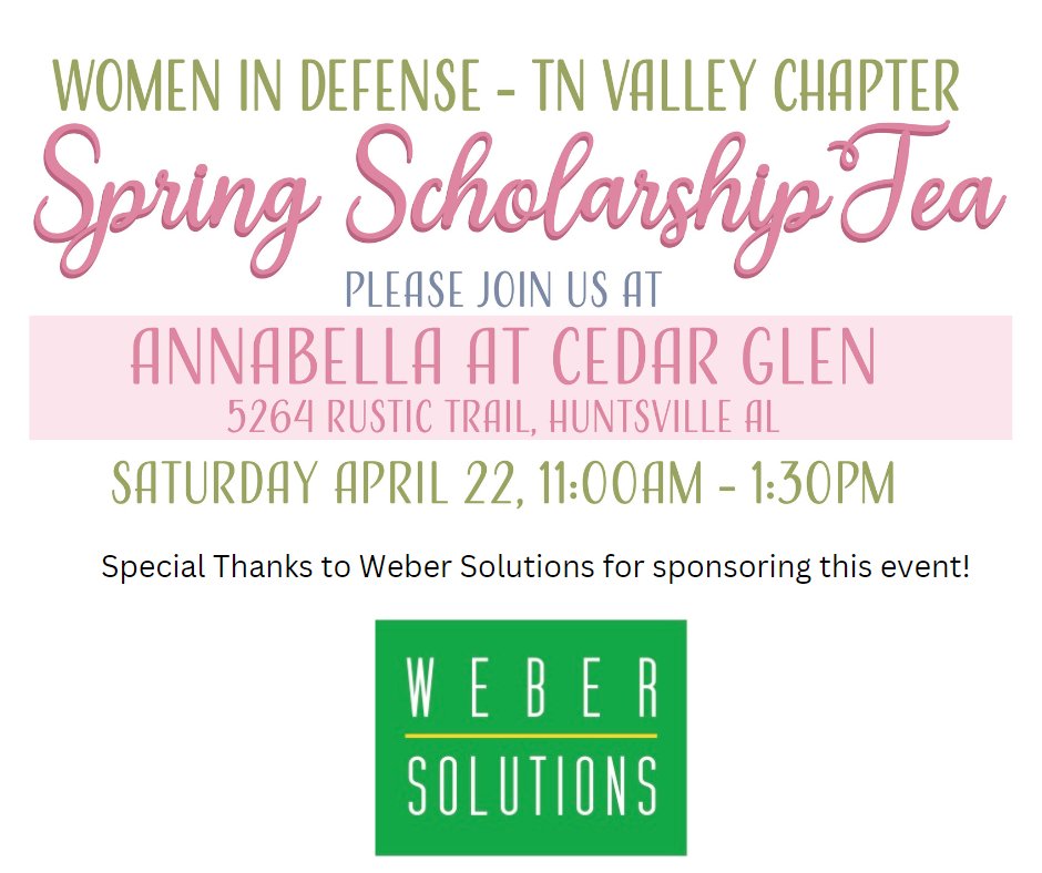 WID_TVC's tweet photo. A Special Thank You to Weber Solutions for sponsoring our Spring Scholarship Tea - If you would like to join Us or Sponsor - Click the Link: https://t.co/AnU8IHF7IZ https://t.co/dYiMODNMKK