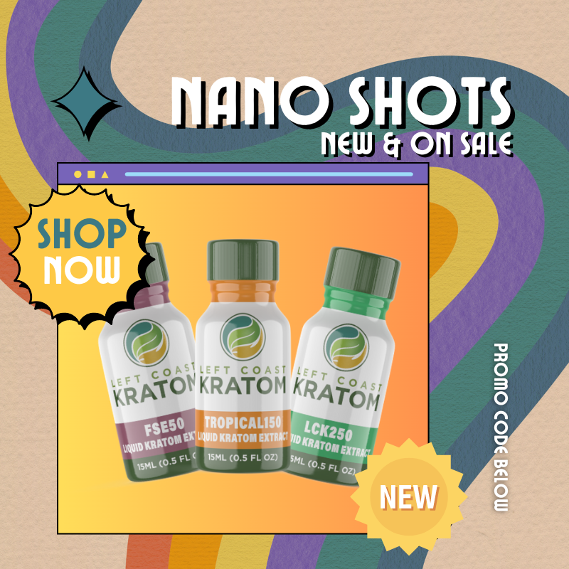 leftcoastkratom's tweet photo. New NANO Kratom Shots From Left Coast!

You have to try our new Kratom shots! Clocking in with up to 250mg of Mitragynine per bottle, they DO NOT disappoint. Try them today and get 15% OFF your entire order with coupon code 'NANONANO'.

https://t.co/cK4IuLuZN5 https://t.co/wQ7biCHko9
