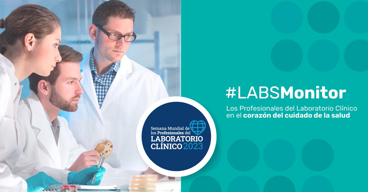 GMedLabWeek's tweet photo. Semana Mundial de los Profesionales del Laboratorio Clínico ¡Una semana de gran reconocimiento para ellos!
Únete y seamos tendencia. Del 23 al 29 de Abril
#GlobalMedLabWeek
#SemanaBioquimicaMundial
#MEDLABS
#GMLW
#IFCC https://t.co/eIPQswE2zH