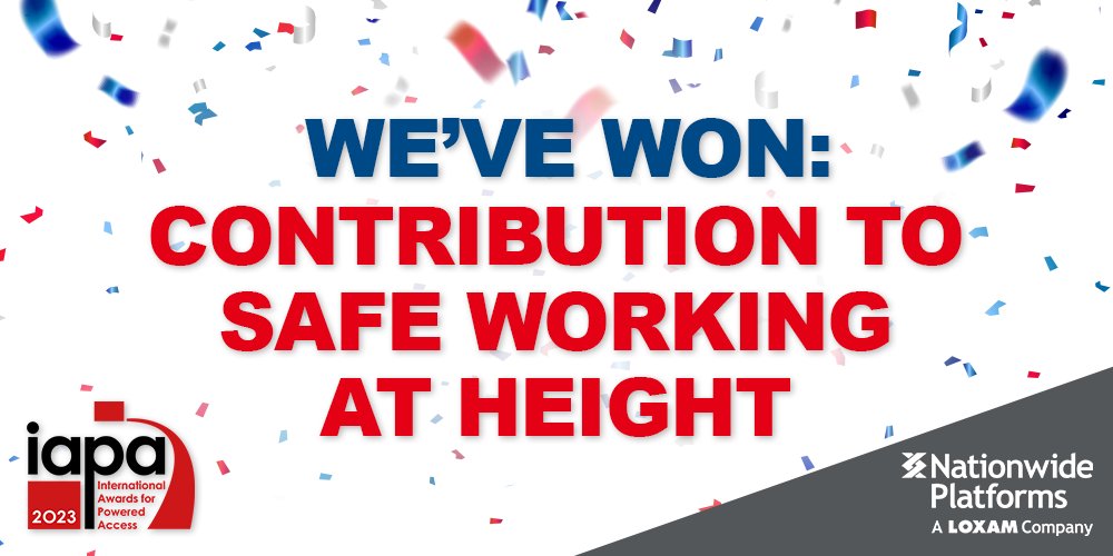 We’re excited to announce that for the second year, Nationwide Platforms picked up the Contribution to Safe Working at Height award at the IAPA awards. We pride ourselves on prioritising health and safety in all of the products, services and support we provide. Well done team! 🎉