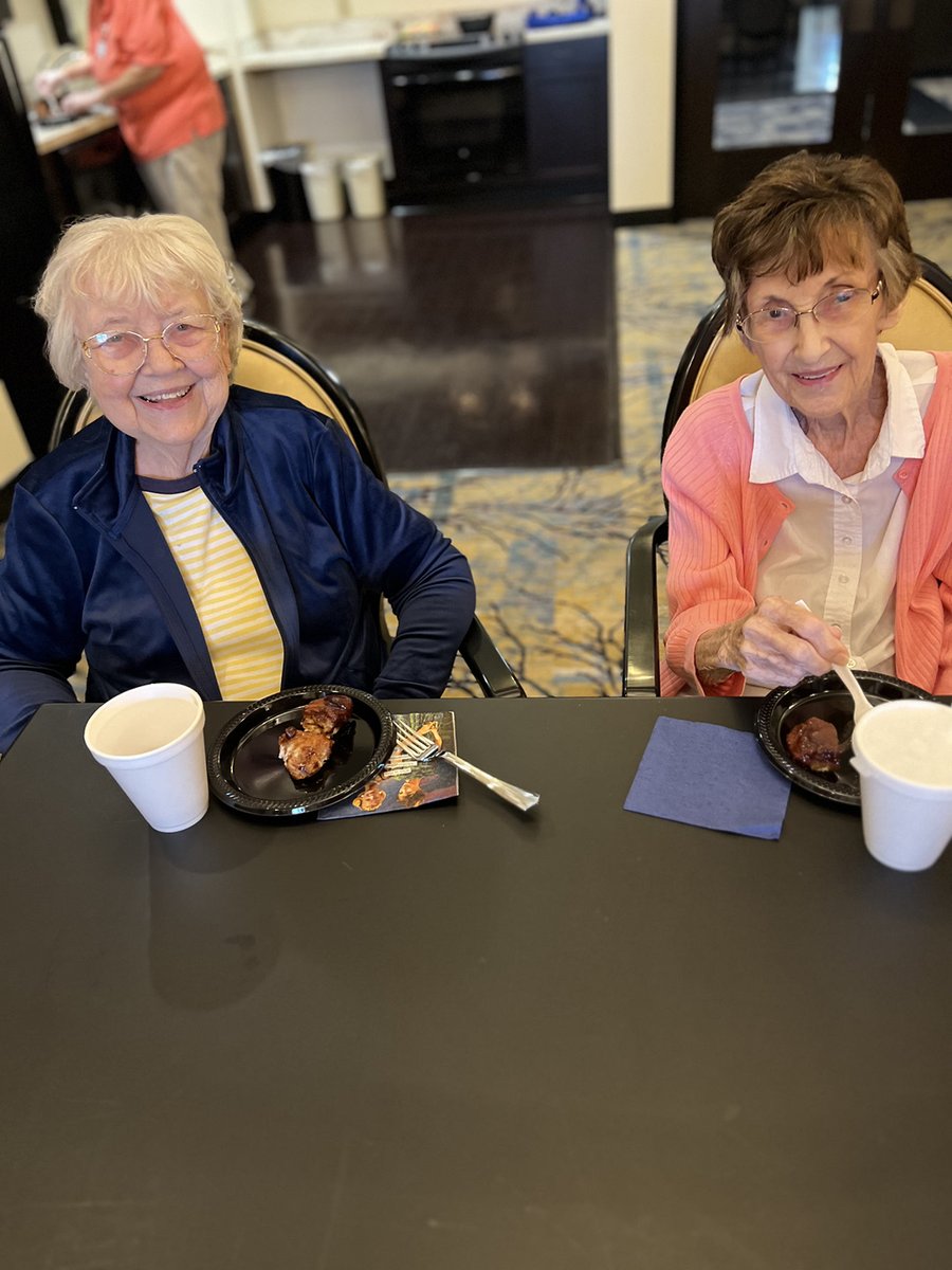 RiverTerraceHC's tweet photo. There was no monkeying around during creative cooking club🙊👩‍🍳
Our newest recipe- Chocolate chip monkey bread. You could even say these ladies went bananas over how delicious it was!
#trilogyliving #creativecookingclub https://t.co/MAmqm8hfO8
