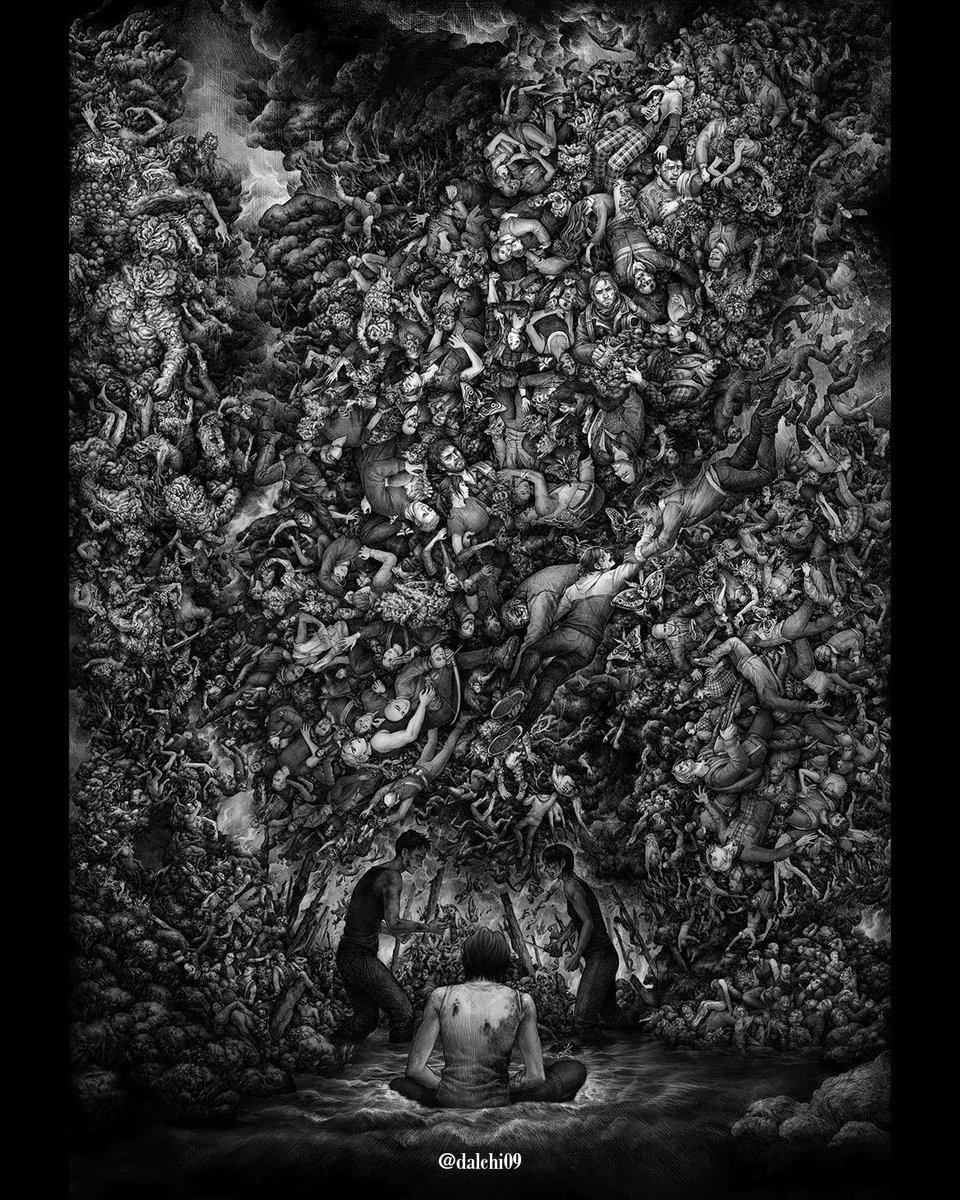 We're completely in awe of Dalo's incredible artwork of The Last of Us Part I and II, inspired by Peter Paul Rubens's The Fall of the Damned. 

🎨: <a href="/dalchi09/">DALO</a> 

Share your own cosplay, tattoos, fan art, and more here: naughty-dog.tumblr.com/ugc