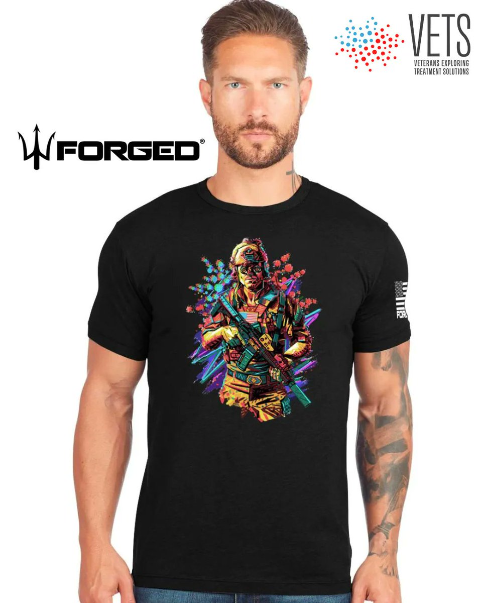 In an effort to help END the veteran suicide epidemic, VETS has teamed up w/ @forgedclothing to bring a unique collaboration designed by Navy SEAL Justin Hughes. With your support, Forged will donate a portion of the proceeds from every shirt sold to VETS. buff.ly/3KYIA4p