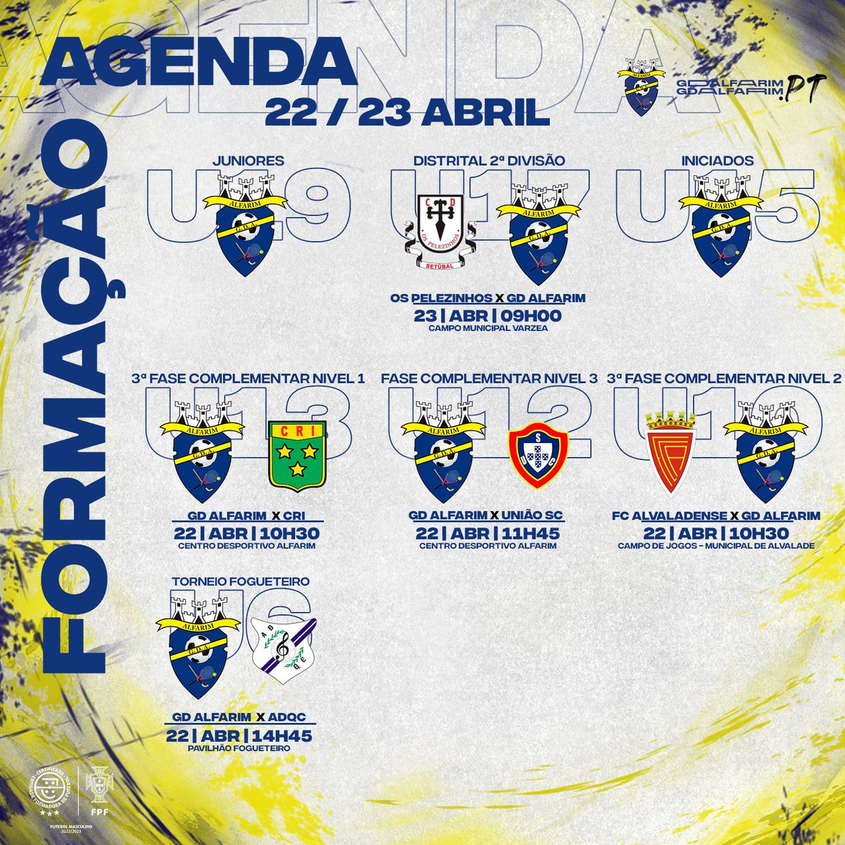 gdalfarim's tweet photo. Coloca na agenda 📅 os jogos desta semana.

Contamos com o teu apoio!

#NOALFARIMTODOSCONTAM
#formaçãocertificada
#alfarim #meco #sesimbra #territorioarrabida #yessesimbra https://t.co/Xccdzyeo0B