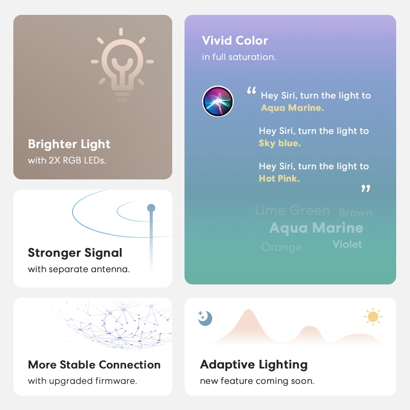 merosshome's tweet image. 💡Introducing our upgraded smart bulb for the EU market!
Light brighter, vivid colour, stable Wi-Fi. And... Upcoming adaptive lighting! If you haven’t already, meet Meross Smart Bulb Pro MSL120DAHK!⁠
🔗Shop with 40% OFF: bit.ly/3KNAKcM
#Meross #smartbulb