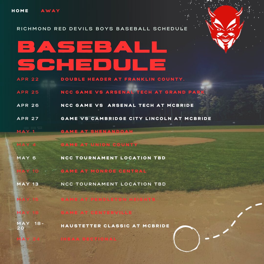 Richmond Red Devils Baseball (@we_r_baseball) on Twitter photo 6-0 in NCC play, winners of 6 of the last 7 games. Come out and Support the boys for the last month and a half of the season. 🔥🔥🔥🔥 <a href="/RHSRedDevils/">Richmond Athletics</a> 6-0 in NCC play, winners of 6 of the last 7 games. Come out and Support the boys for the last month and a half of the season. 🔥🔥🔥🔥 <a href="/RHSRedDevils/">Richmond Athletics</a>