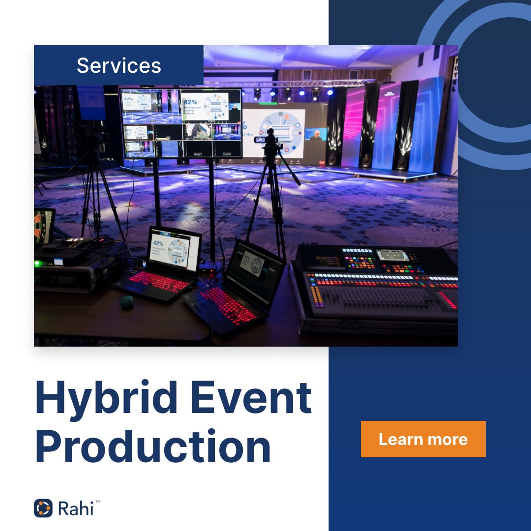 Rahi_Systems's tweet image. Hybrid events give you the edge in reaching more people, and the #RahiTeam ensures a consistent remote attendee experience. 
Read more about it here: hubs.li/Q01MnF3S0 
#RemoteEvents