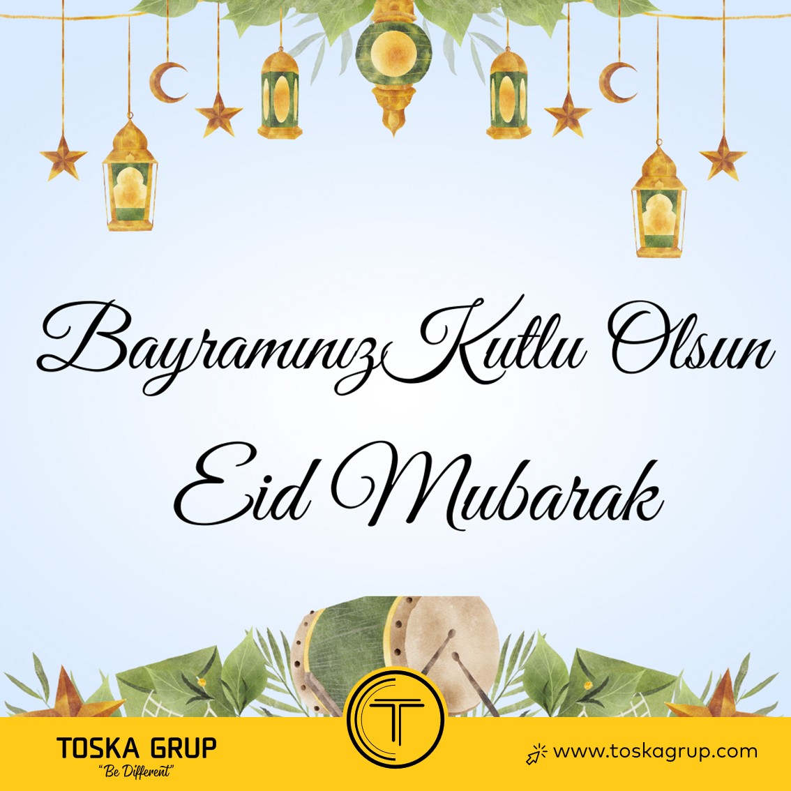 gruptoska's tweet photo. Sevdiklerinizle beraber sağlıklı, mutlu ve huzurlu bir bayram geçirmenizi dileriz. #RamazanBayramı nız kutlu olsun!
We wish you a healthy, happy, and peaceful holiday spent with your loved ones. Happy #EidAlFitr!
#HappyEid #EidMubarak #BayramKutluOlsun #MutluBayramlar #toskagrup https://t.co/vnaXk27sKc