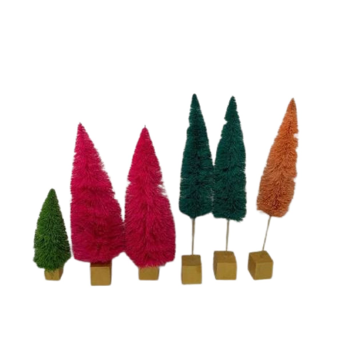 Vintage Rainbow Bottle Brush Trees Set of 6 Sisal-Trees Christmas-8'-15''Tall etsy.me/41NujNL #rainbow #christmasvillage #christmasdecor #christmastrees #sisalbottlebrush #craftprojects #bottlebrushtrees #ponderosapines #vintagechristmas