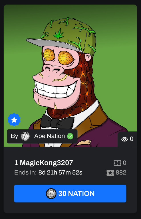 WeAreApeNation's tweet photo. $NATION #TOKEN #GIVEAWAY

Fancy a @ChilledKongs Magic Kongs Agent Suit?

Floor 225 ADA

300 $NATON Tokens / Buy 10 Raffle Tickets!

https://t.co/lYj0k1srTS

72 Hrs

1⃣. Follow @Ape_NationNFT &amp; @WeAreApeNation 
2⃣.❤️, RT &amp; Tag 3🧑‍🤝‍🧑

#CNFT #CK #MagicKongs #RAFFLE #WEAREAPENATION https://t.co/Q61YCPvsef