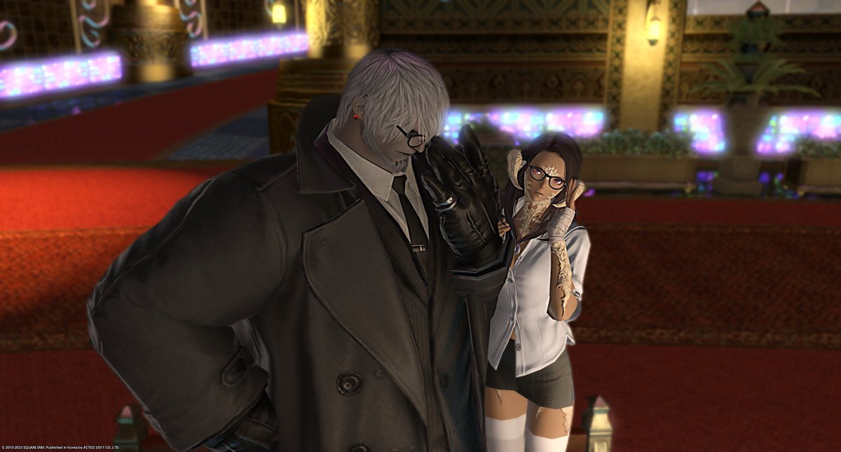 FF14_CHAINSAW's tweet photo. 와 ㄷㅂ 여우라 안경 남가딘 옆에 붙으니까 팔짱낀거같다 https://t.co/70xW0GsWg3
