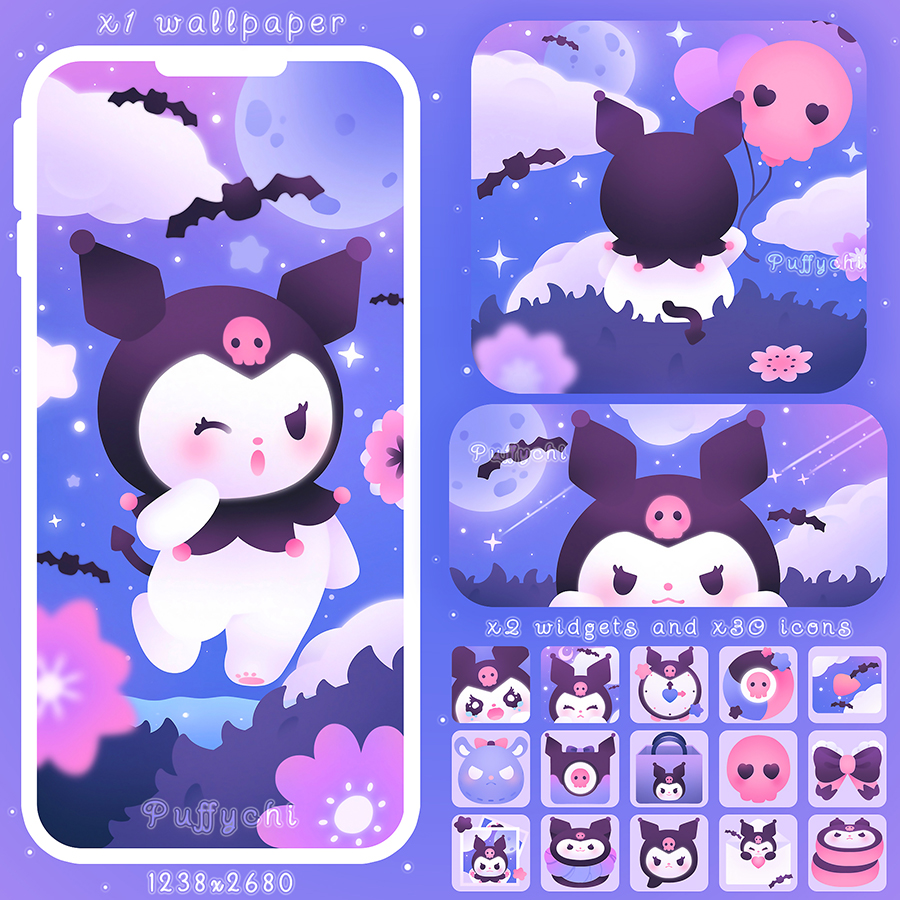 puffychii's tweet photo. Kuromi and My Melody matching phone themes ♡
link below!! 🌸💜 https://t.co/Ca1Vkj3uzs