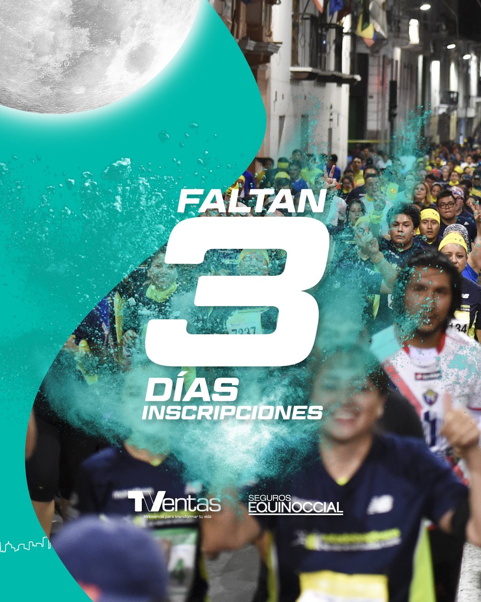 rutaiglesias10k's tweet photo. ¡Cada vez falta menos! 💪🏻 En 3 días podrás inscribirte a la carrera más bonita del #Ecuador. 😍 

Recuerda que a partir del 24 de abril puedes inscribirte en la página web https://t.co/5WLF8VfyfV 💻 o en cualquier local #TVentas a nivel nacional 😉 https://t.co/EqG1EX9k5d
